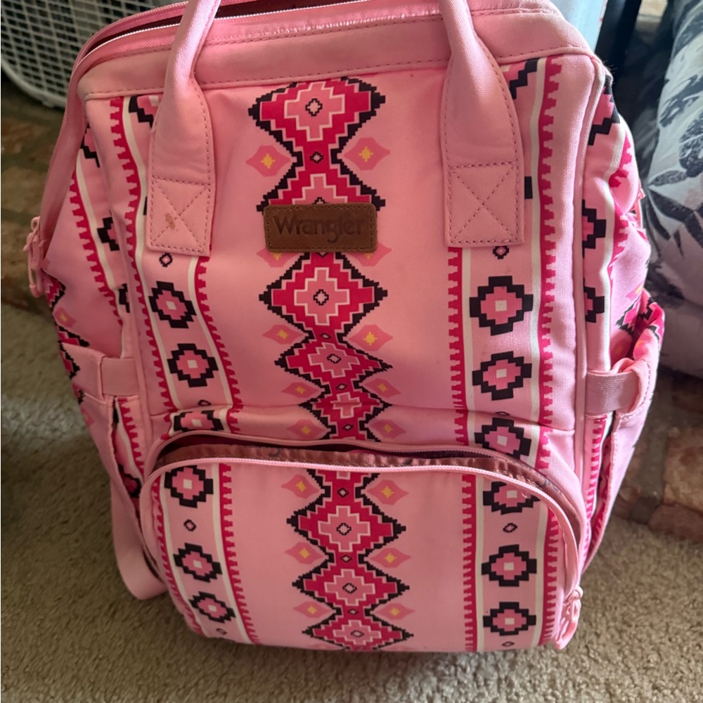 Wrangler Pink Geometric Backpack